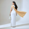 Picture of Melifloz Sweetheart Golden Air Drape Gown Saree